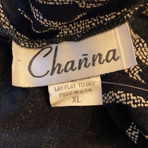Channa Cardigan Sweater Womens XL Black Zebra Slinky Stretch Shimmer Formal - Picture 9 of 12